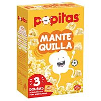Popitas palomitas de maíz sabor mantequilla para microondas sin gluten 3 x 100 g