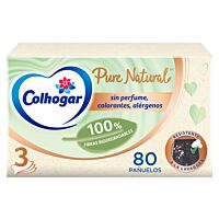 Colhogar pañuelo facial pure natural 80 ud