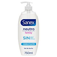 Sanex Zero% gel de ducha o baño hidratante todo tipo de piel 750 ml