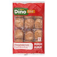 HiperDino magdalenas cuadradas 12 ud