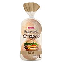 Bimbo pan de hamburguesa estilo artesano rustica 4 ud
