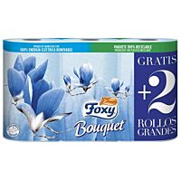 Foxy papel higiénico color bouquet 3 capas 4 + 2 ud