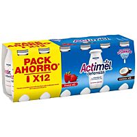 Actimel sabor fresa y coco 12 x 100 g