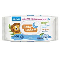 Brevia toallitas babycream 100 ud