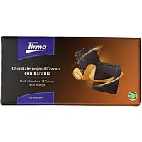 Tirma tableta de chocolate negro con naranja 125 g