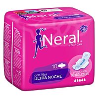 Neral compresa ultra alas noche 10 ud