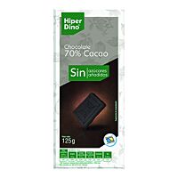HiperDino tableta de chocolate al 70 % sin azúcar 125 g