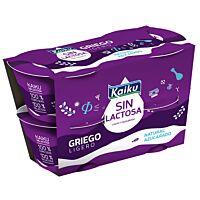 Kaiku yogur griego natural light sin lactosa pack 4x90 g