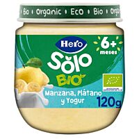 Hero Solo yogur de manzana y plátano eco 120 g