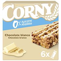 Corny bariitas de cereales y chocolate blanco 0 % 6 x 20 g