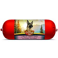 Orange salchicha perro mix pollo cerdo y buey 1 kg