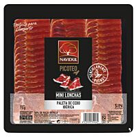 Navidul jamón paleta cebo 50 % ibérico mini lonchas 75 g