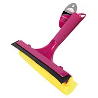 Rasqueta limpiacristales con esponja y mango telescópico