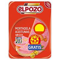 ElPozo mortadela con aceitunas en lonchas 200 g