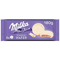 Milka galleta waffer blanco 180g
