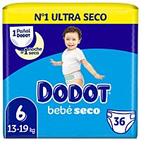 Dodot pañal etapas talla 6 +13 kg 36 ud