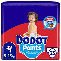 Dodot pañales talla 4 9-15 kg 33 ud