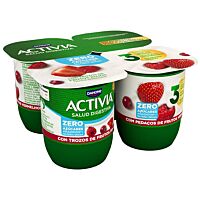 Danone Activia 0% sabor frutos rojos  4 x 120 g