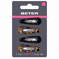 Beter clip rana concha negro 5,5 cm 4 ud