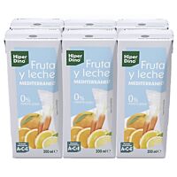 HiperDino fruta y leche mediterráneo 6 x 20 cl