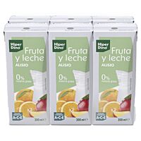 HiperDino fruta y leche alisios 6 x 20 cl