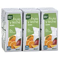 HiperDino fruta y leche alisios 6 x 20 cl