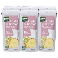 HiperDino fruta y leche atlántico 6 x 20 cl