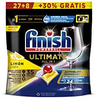 Finish lavavajillas ultimate limón 27 + 8 ud