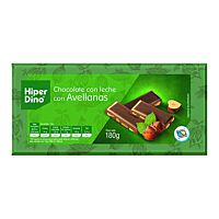 HiperDino chocolate leche y avellana 180 g