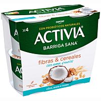 Activia coco-avena-nueces 4x115 g