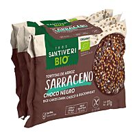 Santiveri tortitas de arroz con chocolate y trigo sarraceno eco 3 x 2 ud