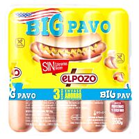 ElPozo salchichas big de pavo 3 x 200 g