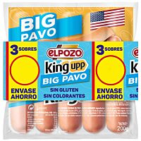 ElPozo salchichas big de pavo 3 x 200 g