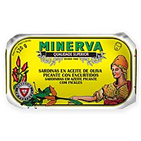 Minerva sardinas con zanahoria y pepinillo picante 85 g