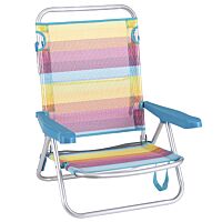 Silla 4 posiciones aluminio y textil rainbow 61 x 47 x 80 cm