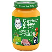 Gerber tarrito de hortalizas y ternera eco 190 g