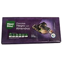 HiperDino chocolate negro almendra 200 g