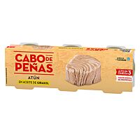 Cabo de Peñas atún en aceite vegetal 3 x 80 g