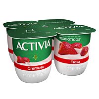 Danone Activia cremoso sabor fresa 4 x 120 g