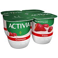 Activia cremoso sabor fresa 4 x 120 g