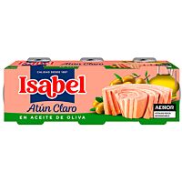 Isabel atún claro en aceite de oliva 3 x 52 g