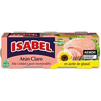 Isabel atún claro en aceite de girasol 3 x 52 g