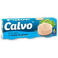 Calvo atún claro aceite de girasol 3 x 52 g