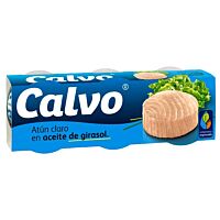 Calvo atún claro aceite de girasol 3 x 52 g