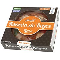 Roscón de Reyes relleno de nata sin gluten 500 g