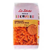 La Isleña espirales lenteja roja sin gluten 250 g