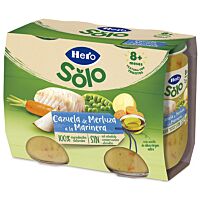 Hero Baby tarritos cazuelita de merluza a la marinera con grumitos (+ 8 meses) 2 x 190 g