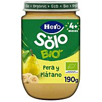 Hero Baby solo tarrina de pera y plátano eco 190 g