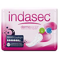Indasec compresa incontinencia maxi night 12 ud