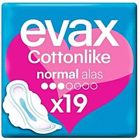 Evax compresa cottonlike alas normal 19 ud